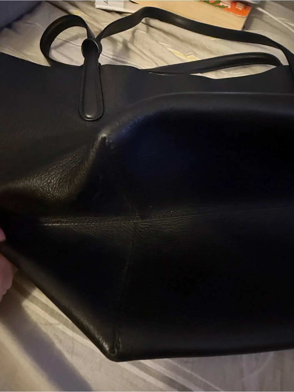 Mansur Gavriel Everyday Soft Leather Tote in BLACK - Picture 8 of 8